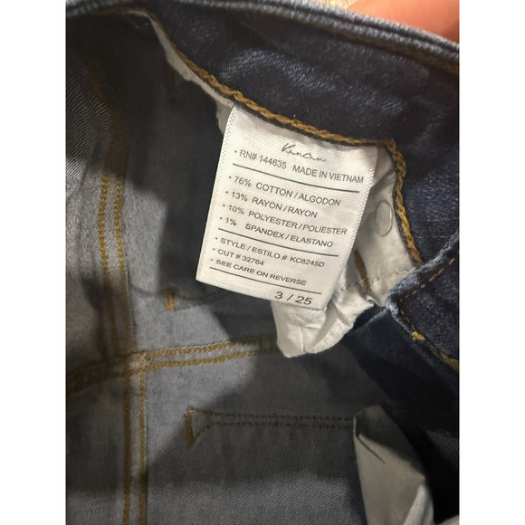 KANCAN Jeans Womens Size 3/25 Blue Denim Skinny ESTILO Distressed Raw Hem - Picture 3 of 8